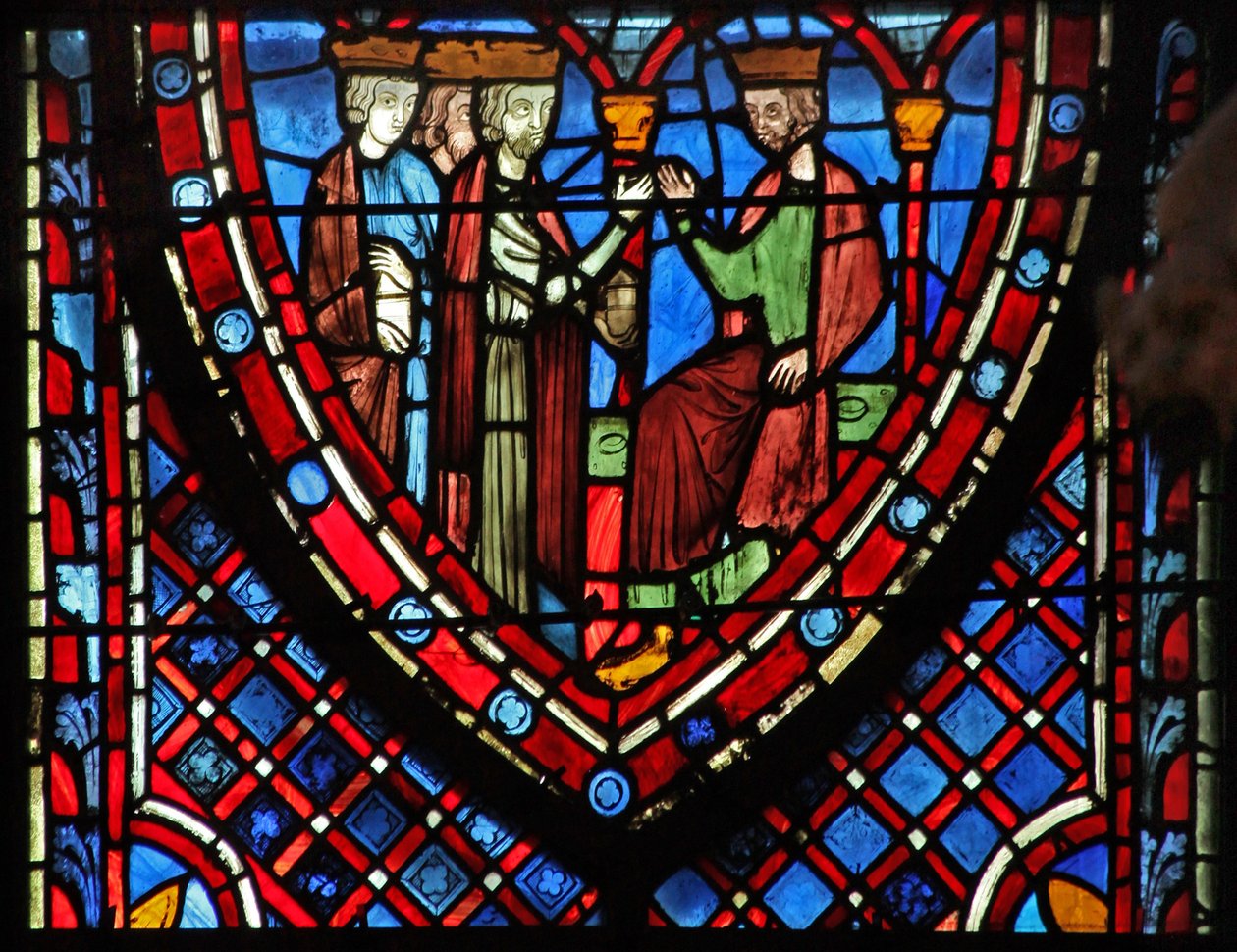 Window w7 the Magi - med Herodes av French School