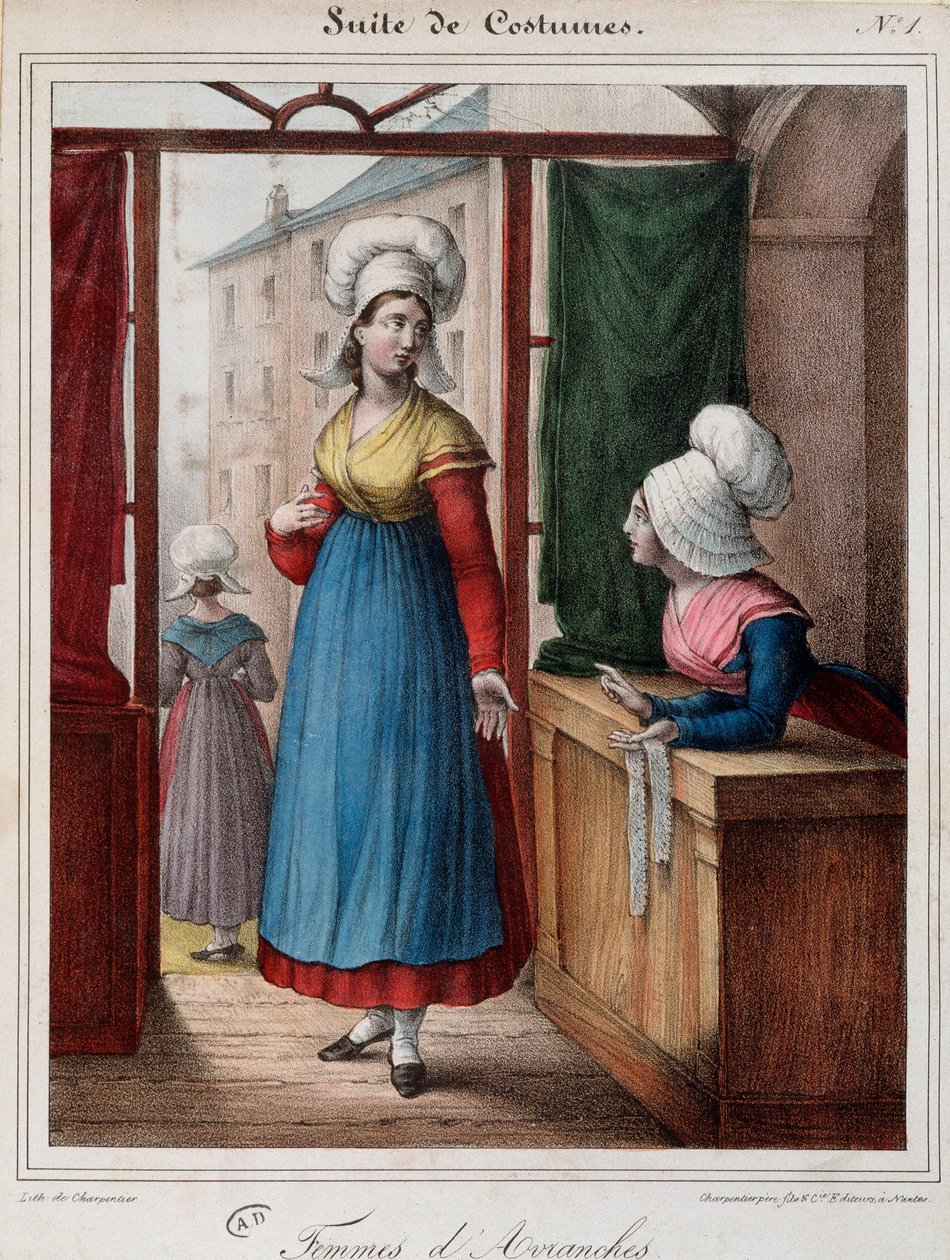 Women of Avranches (Manche) - litografi av French School