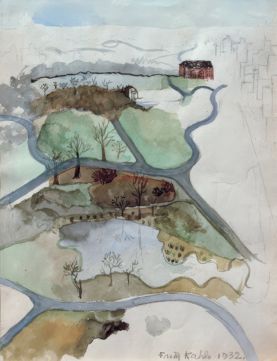 Utsikt över Central Park av Frida Kahlo