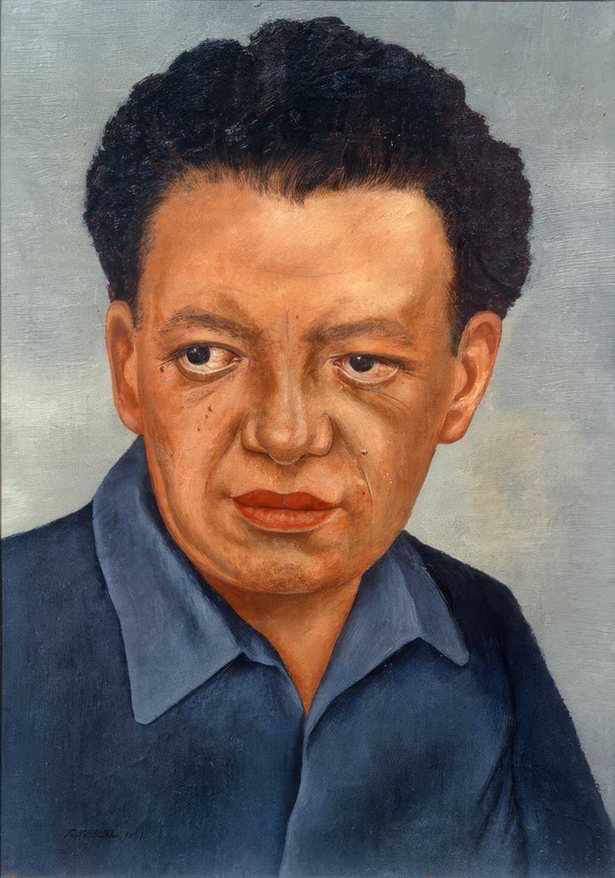 Porträtt av Diego Rivera av Frida Kahlo