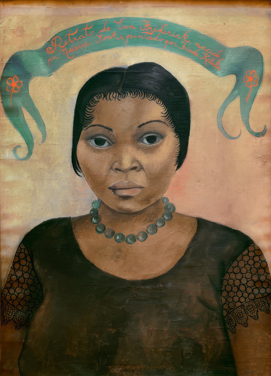 Porträtt av Eva Frederick av Frida Kahlo