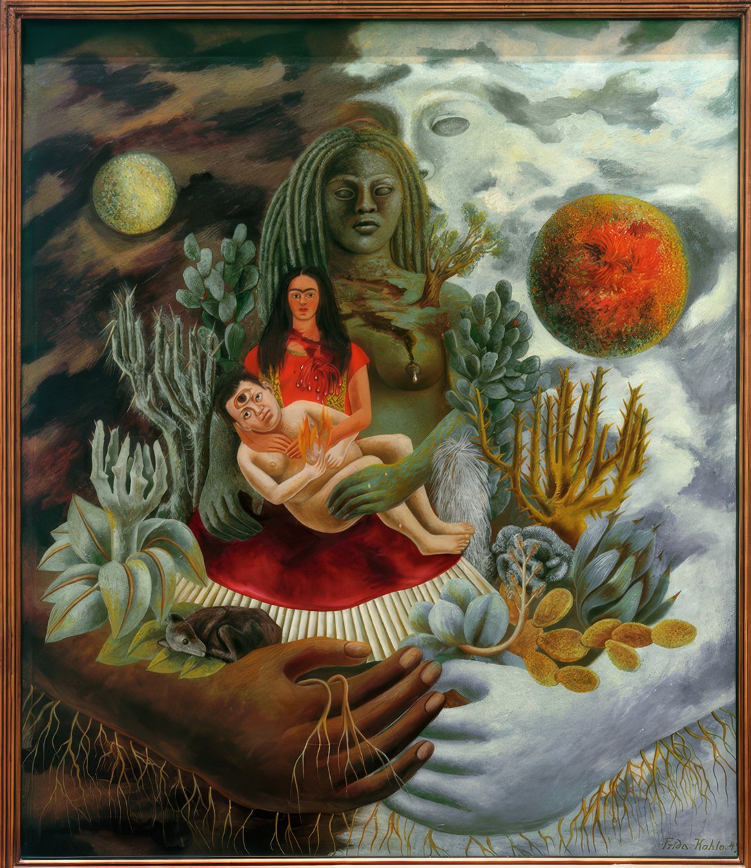 Universums kärleksfulla omfamning av Frida Kahlo