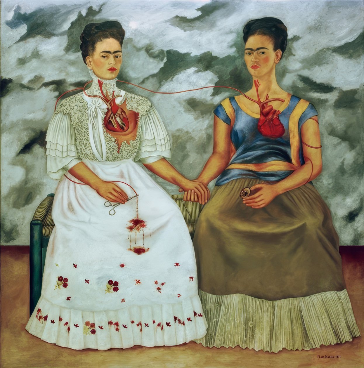 De två Fridas av Frida Kahlo