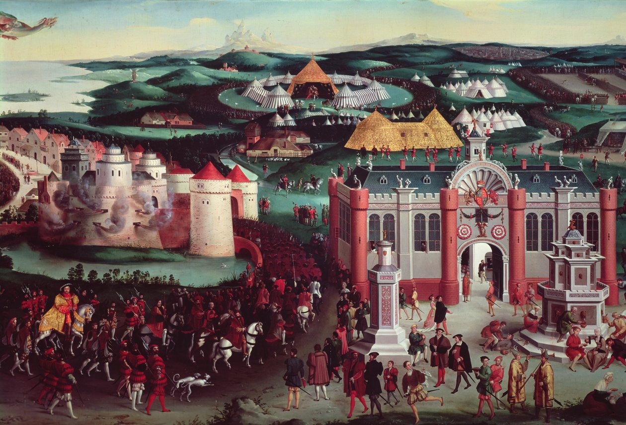 Field of the Cloth of Gold, 7 juni 1520 (central detalj) av Friedrich Bouterwek