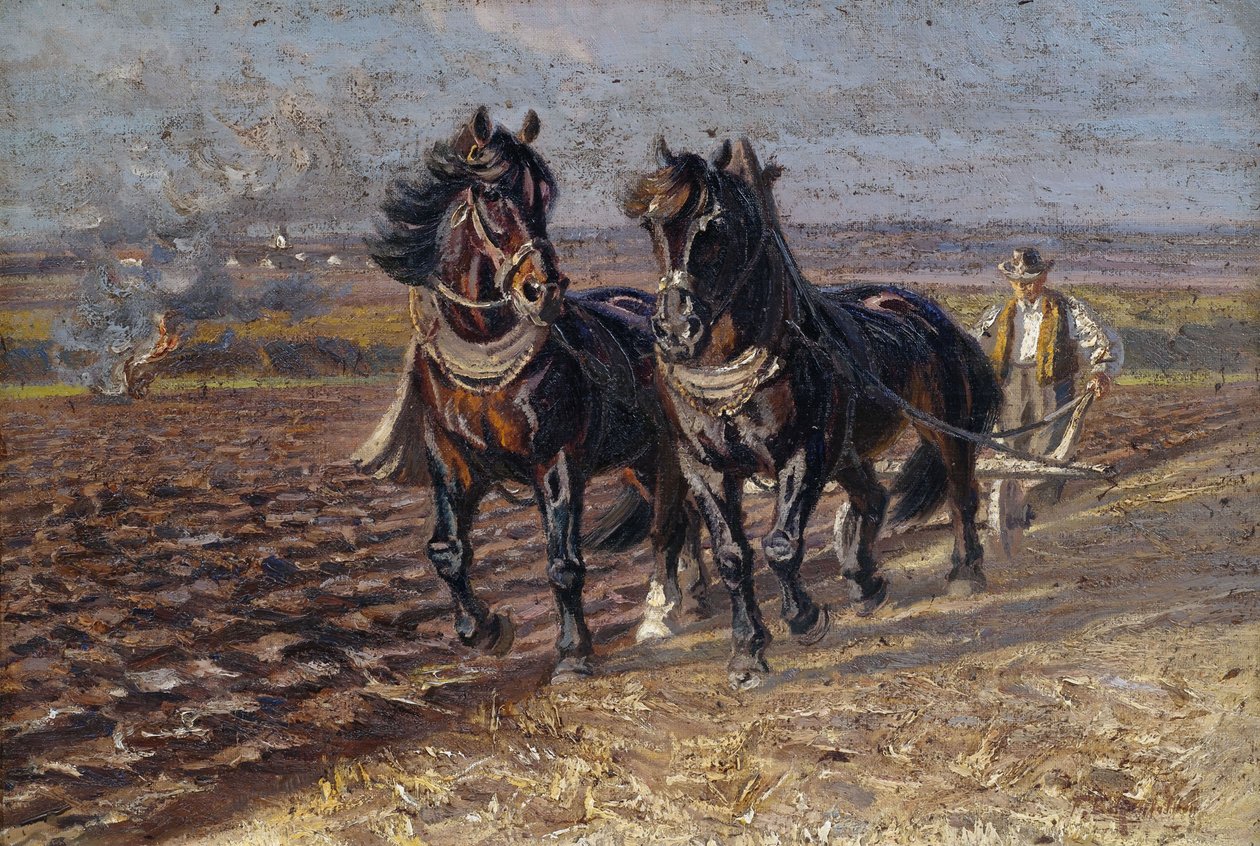 Två rappar på plogen av Friedrich Eckenfelder