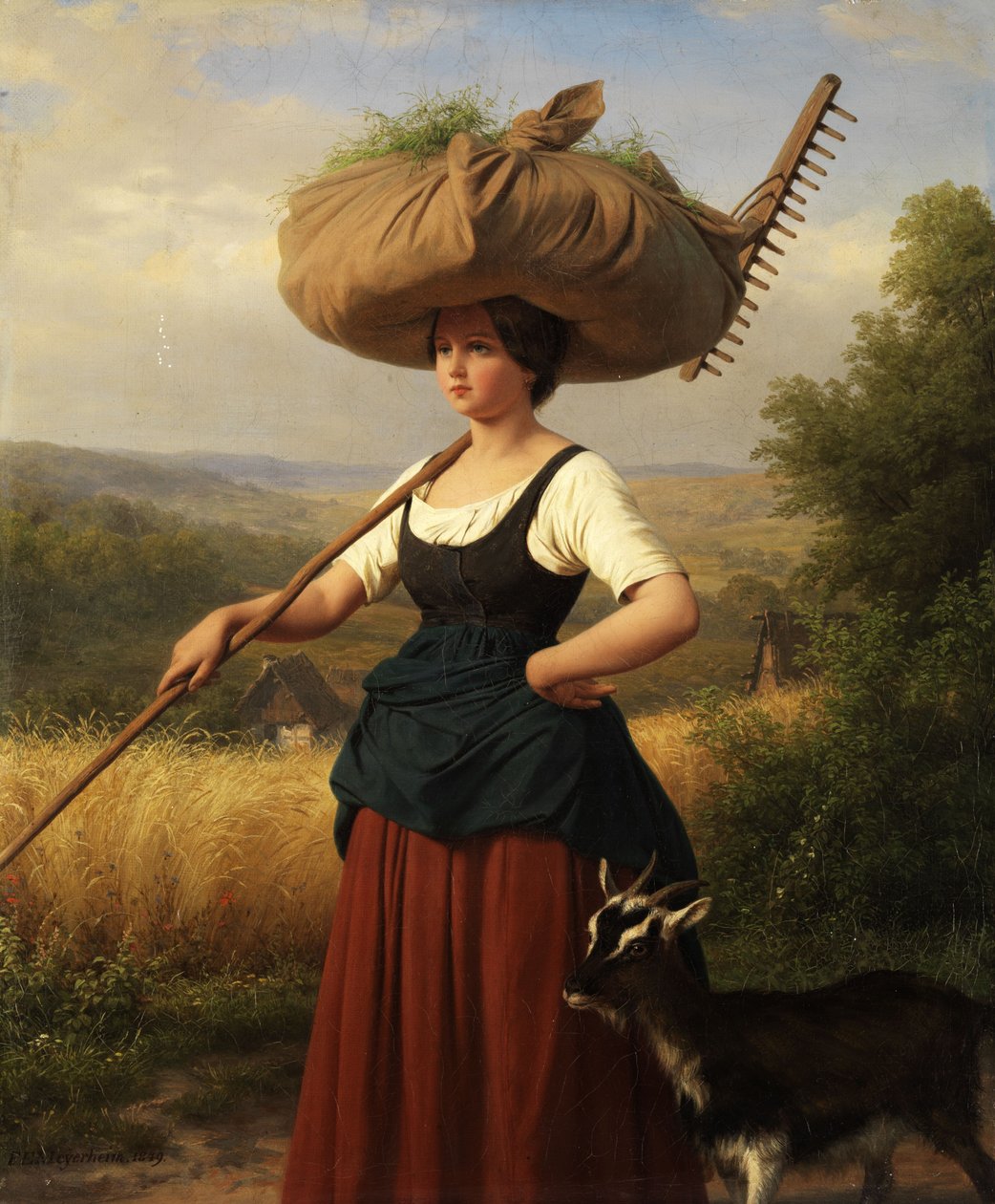 Kommer hem från fältet av Friedrich Eduard Meyerheim