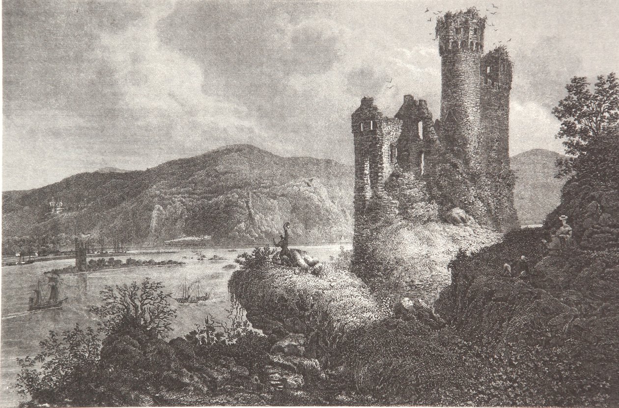 Mustornet och Ehrenfels av Pierre Joseph Redouté