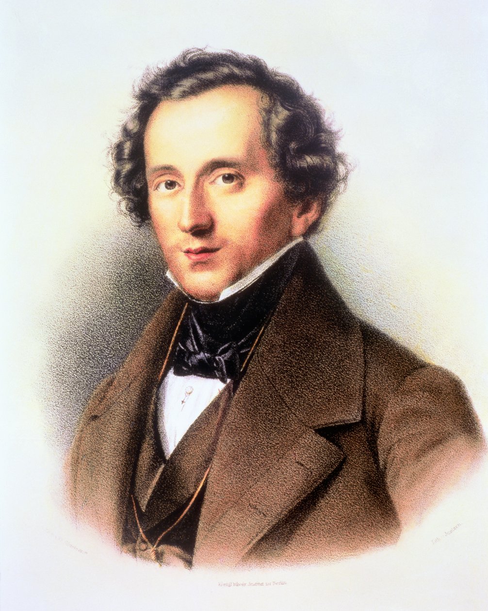 Porträtt av Felix Mendelssohn (1809-47) av Friedrich Jentzen