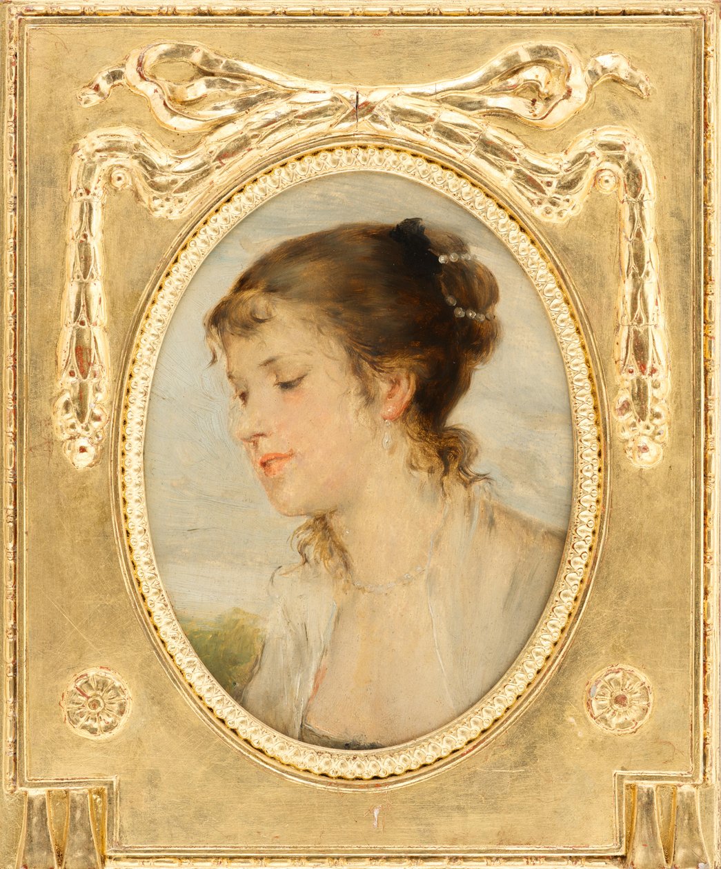 Porträtt av en flicka av Friedrich August von Kaulbach