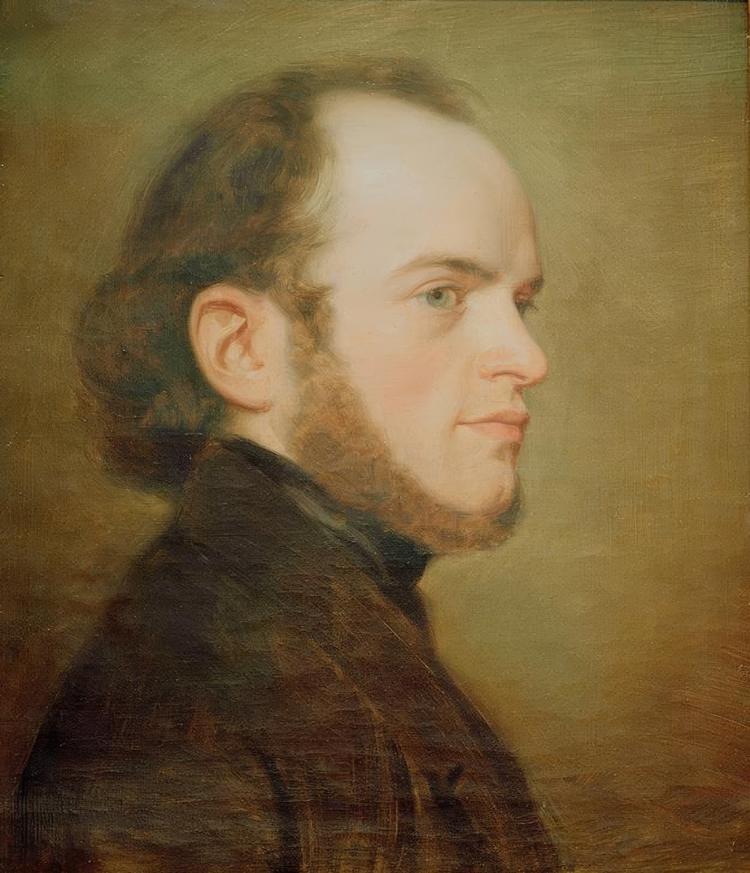 Porträtt av den unge Adolph Menzel av Friedrich Eduard Meyerheim