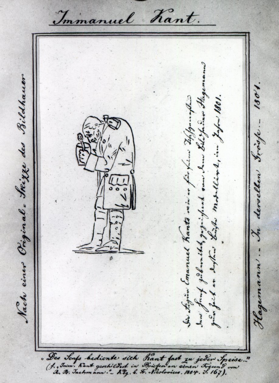 Kant blandar senap, 1801 av Friedrich Hagemann