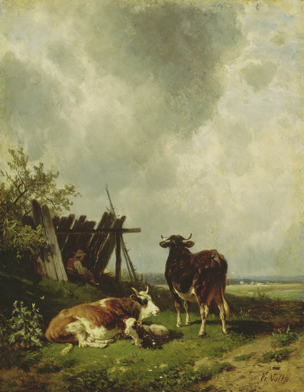 Korna, 1800-talet av Friedrich Johann Voltz