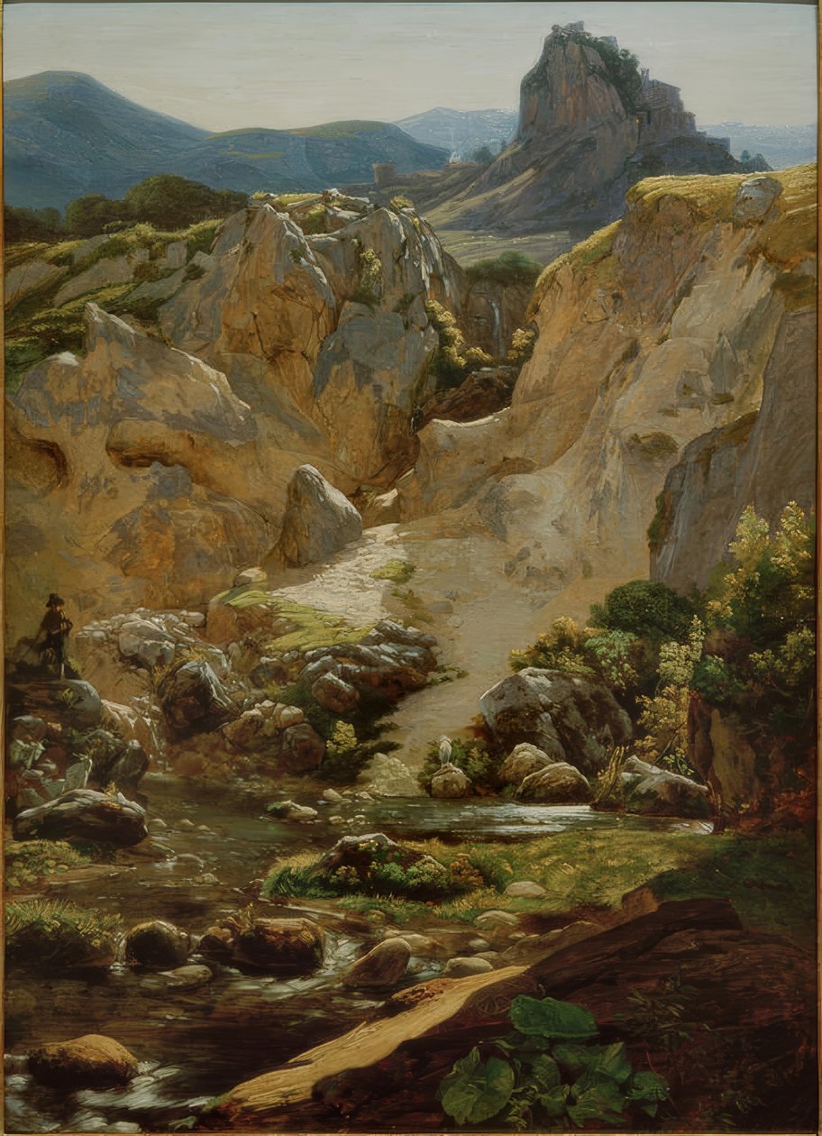 Området nedanför Cervaras i Aequerabergen av Friedrich Nerly