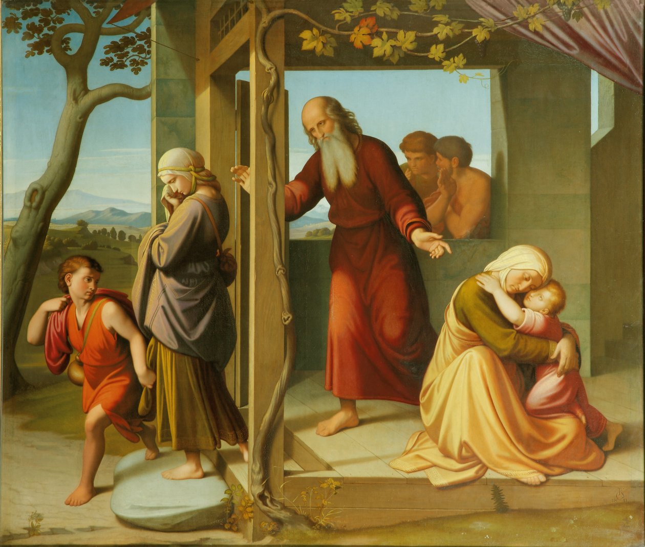 Förvisningen av Hagar, 1841 av Friedrich Overbeck