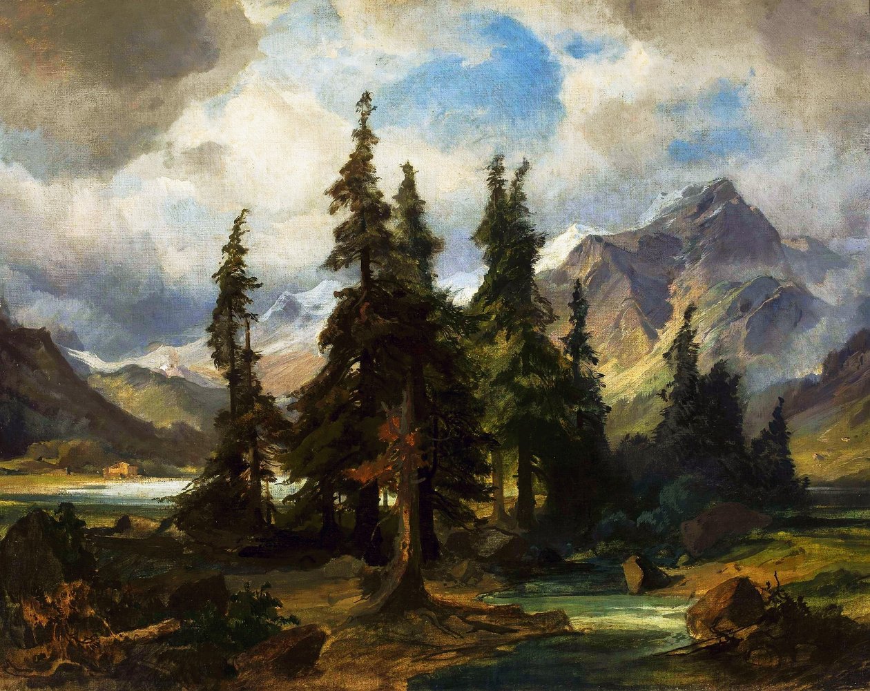 Norskt landskap. av Friedrich Preller the Elder