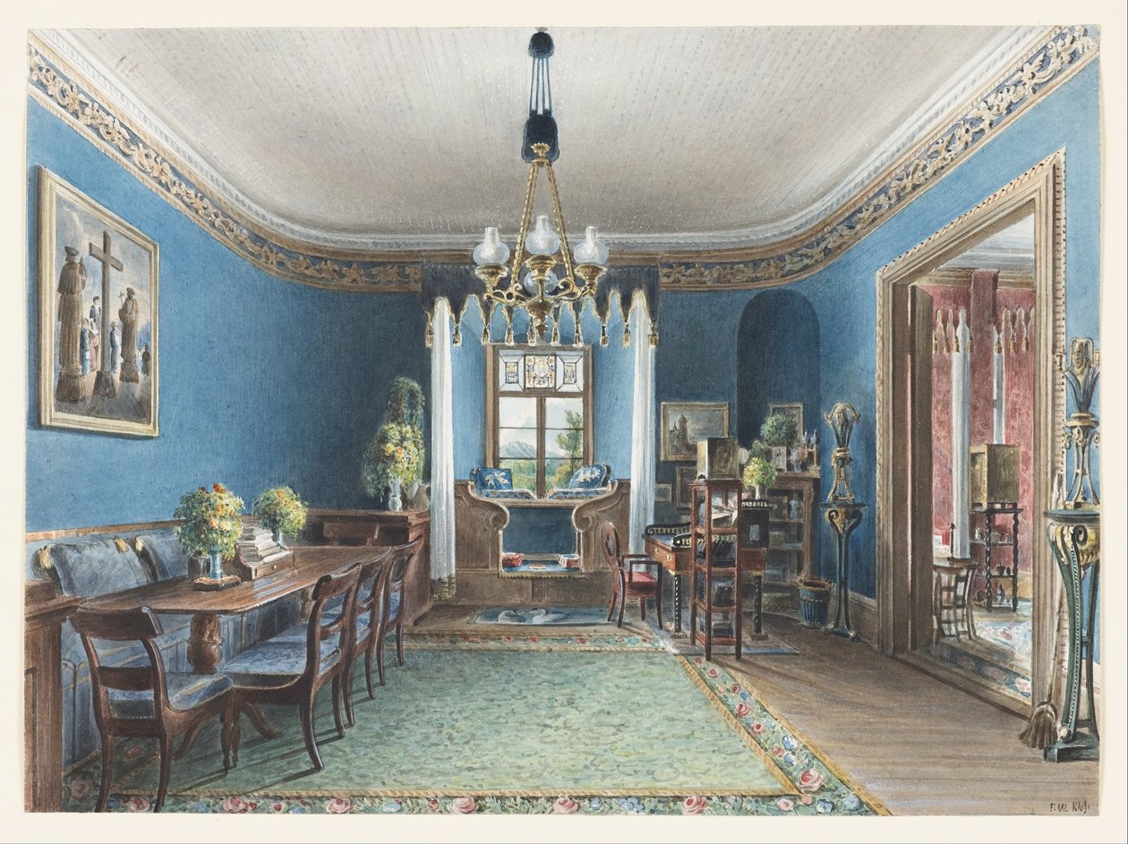 Det blå rummet, Fischbachs slott av Friedrich Wilhelm Klose