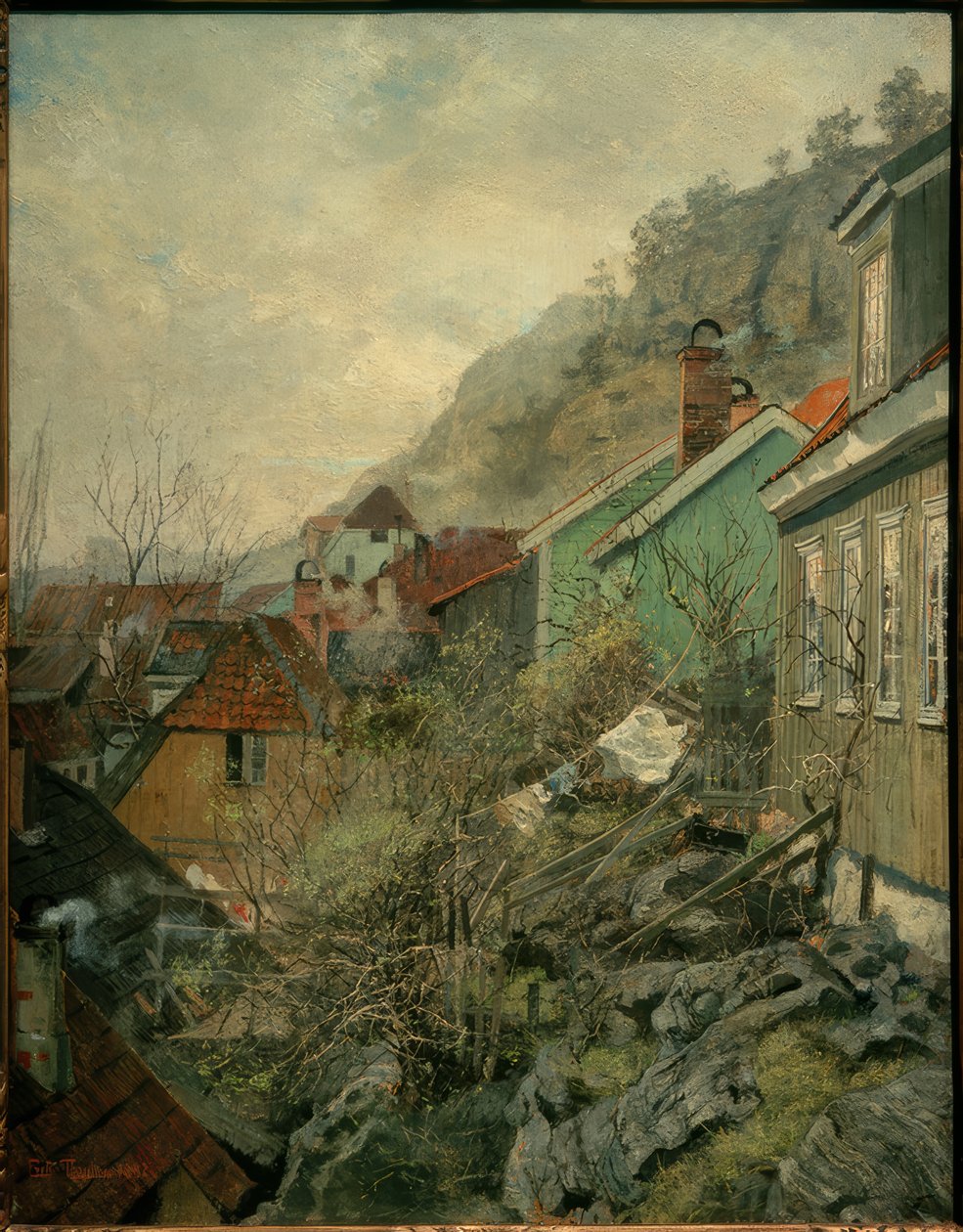 Hus i Kragerø av Fritz Thaulow