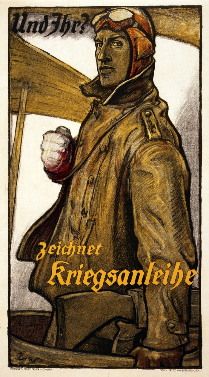 Und Ihr Zeichnet Kriegsanleihetryckt München, 1918 av Fritz Erler