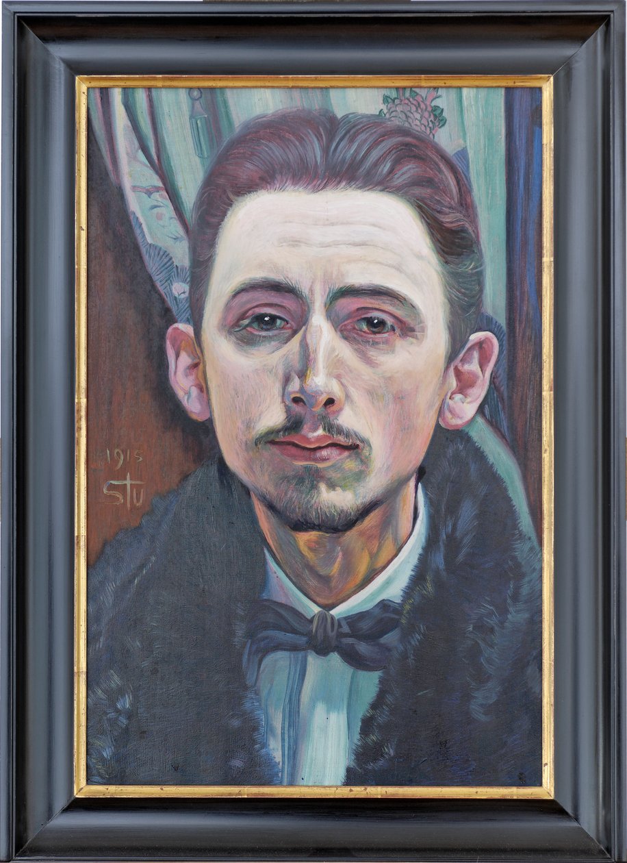 Självporträtt av målaren Fritz Stuckenberg av Fritz Stuckenberg