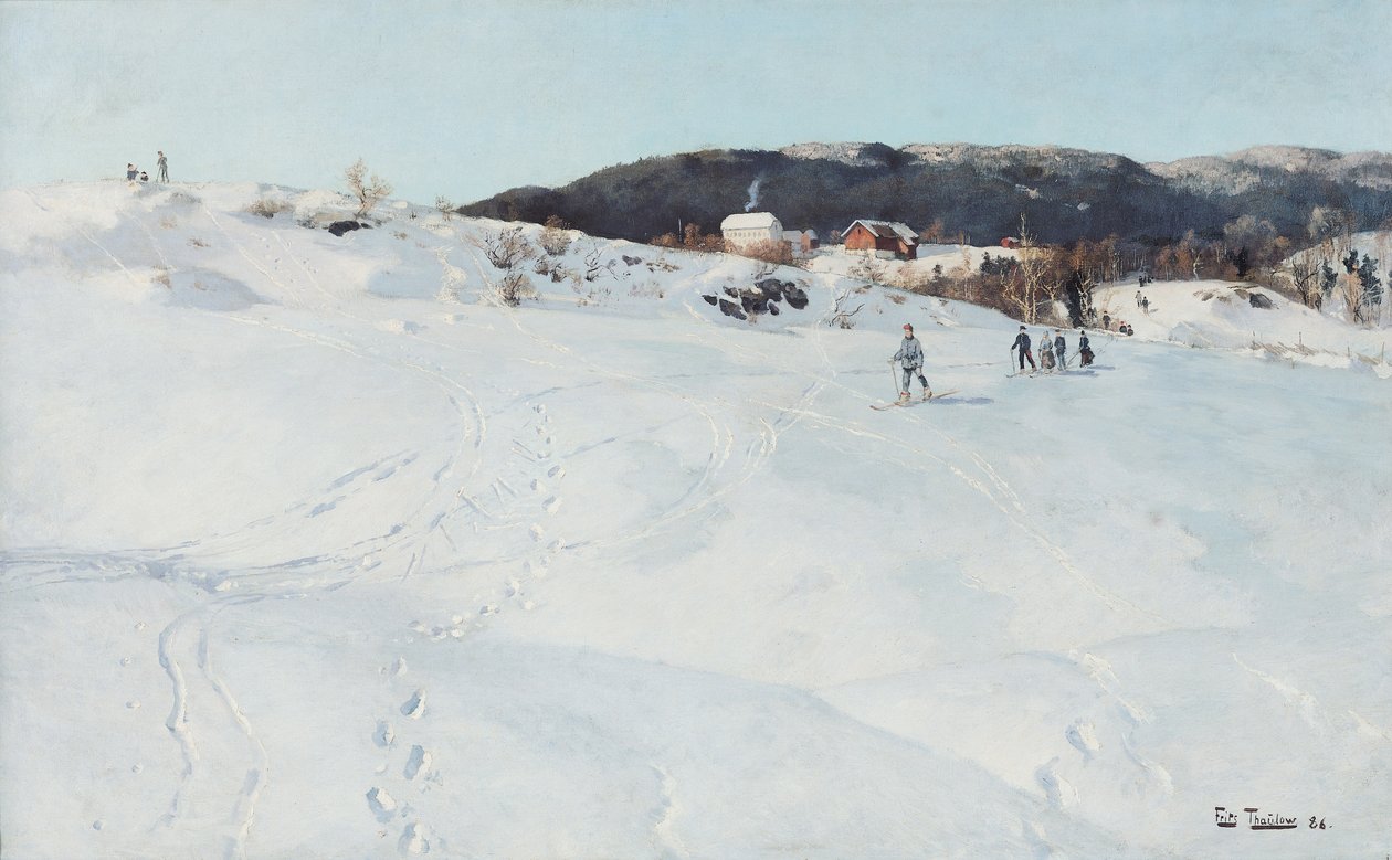 En vinterdag i Norge, 1886 av Frits Thaulow