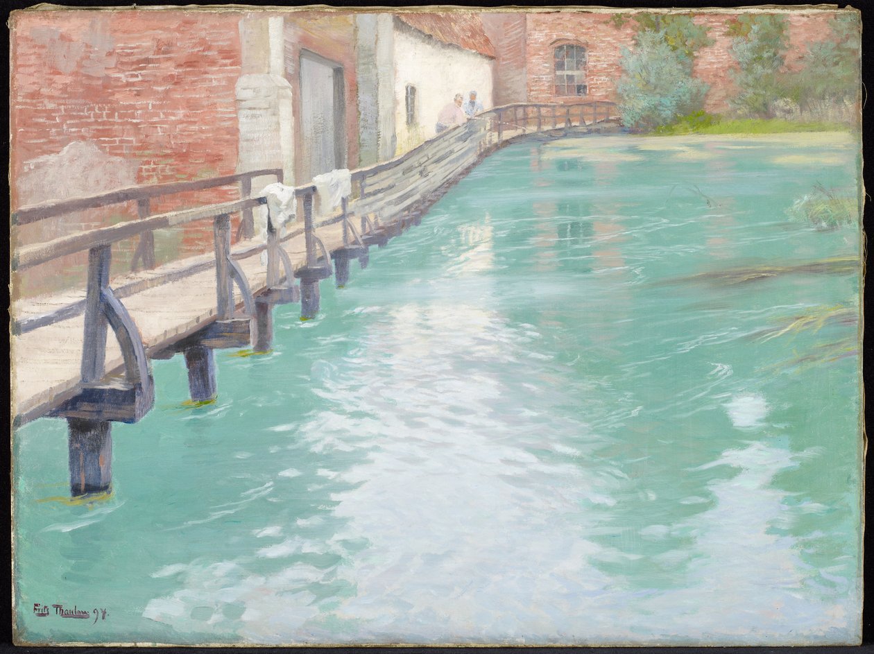 Bruken i Montreuil-sur-Mer, Normandie, 1891 av Frits Thaulow