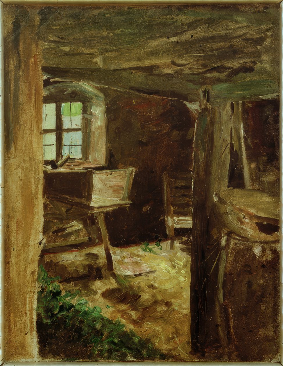 Interiörstudie för "De vise männen från Orienten" av Fritz von Uhde