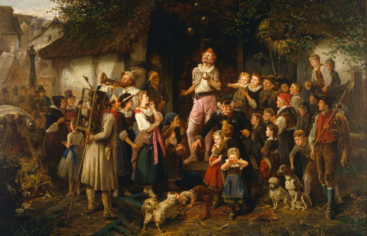 Jonglören: en bymässa, 1873 av Fritz Beinke