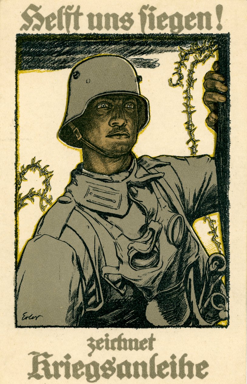Tysk WW1 War Bonds affisch av Fritz Erler