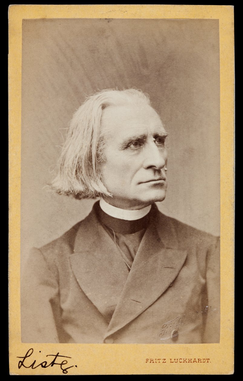 Porträtt av Franz Liszt av Fritz Luckhardt