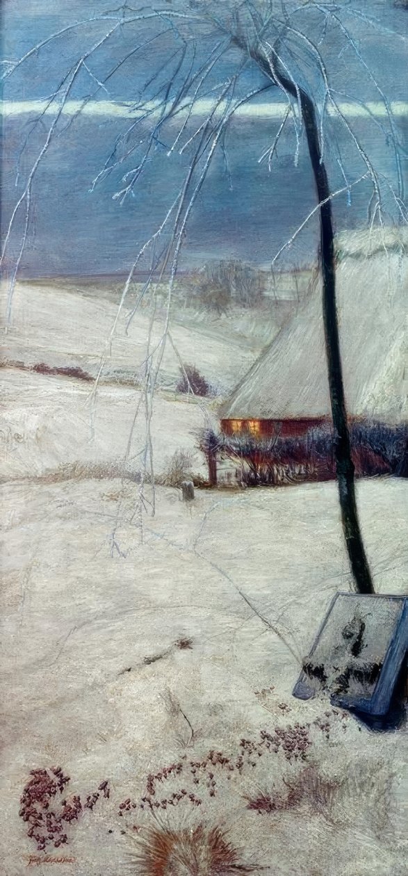Barnens grav i snön av Fritz Mackensen