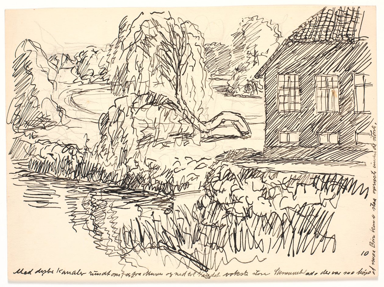 Med djupa kanaler runt... av Fritz Syberg