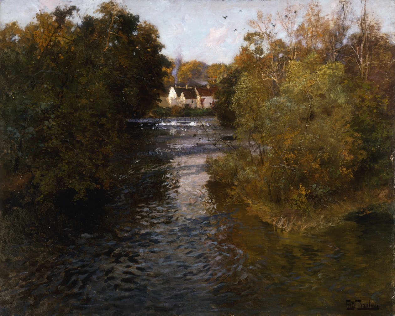 Ett franskt flodlandskap, av Frits Thaulow