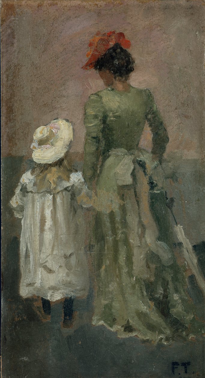 Alexandra Thaulow med Ingrid av Fritz Thaulow
