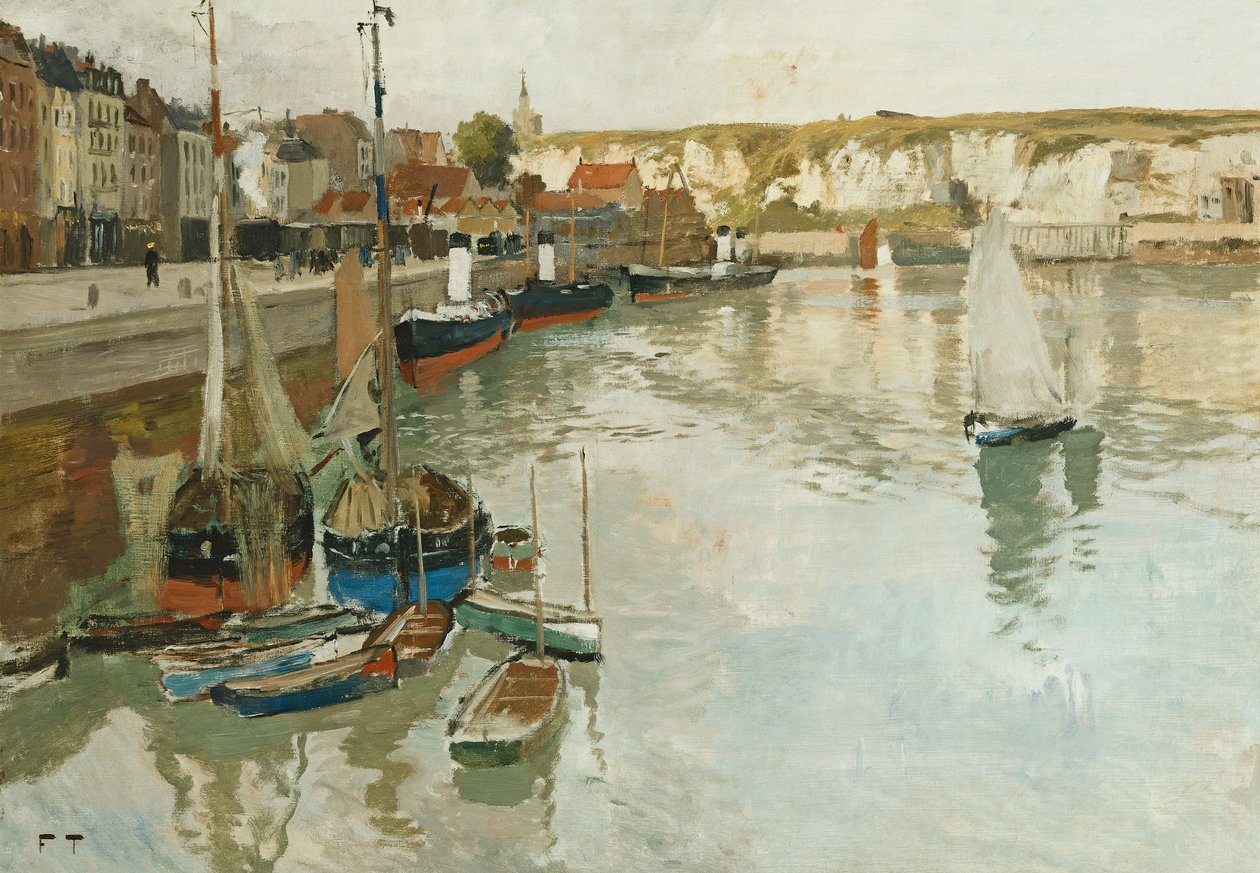 Dieppe, ca 1894 av Frits Thaulow