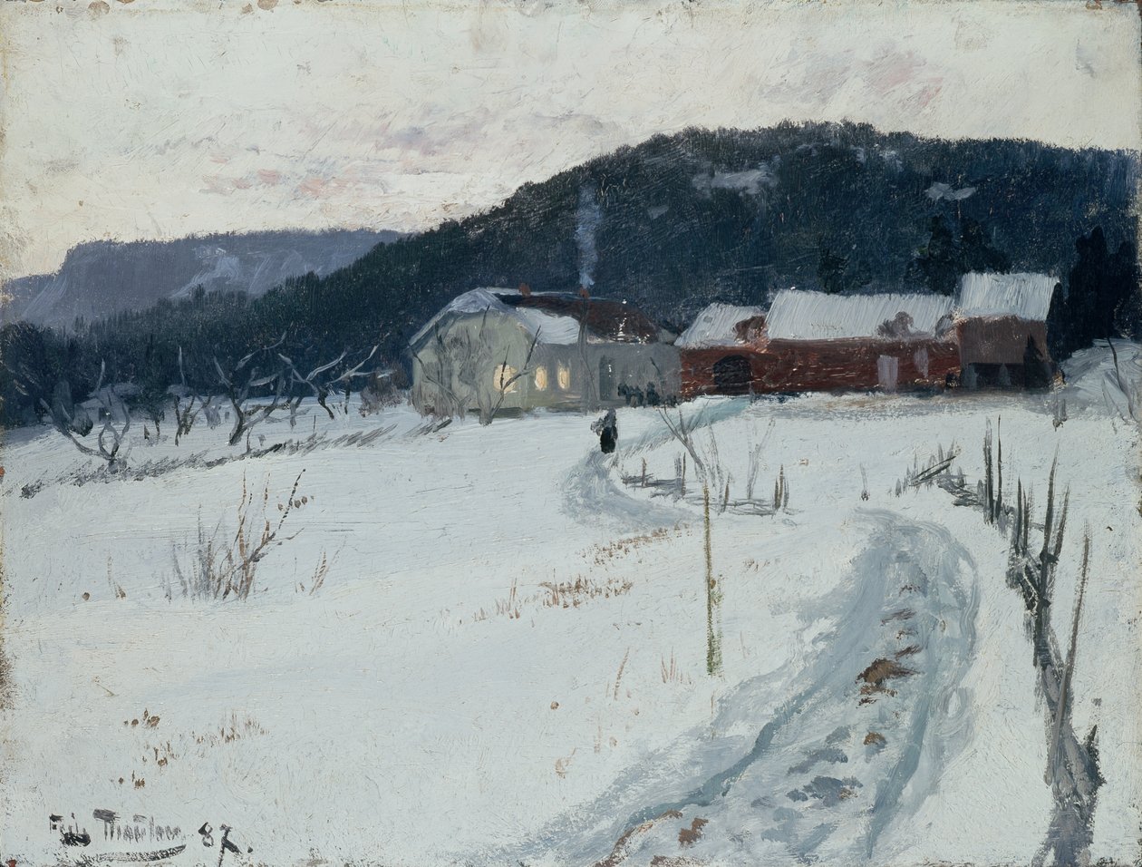 Grini, Övre Maja gård av Fritz Thaulow