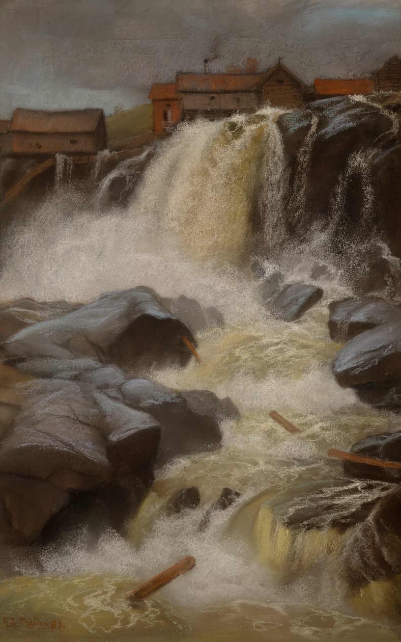 Haug faller, Modum av Fritz Thaulow