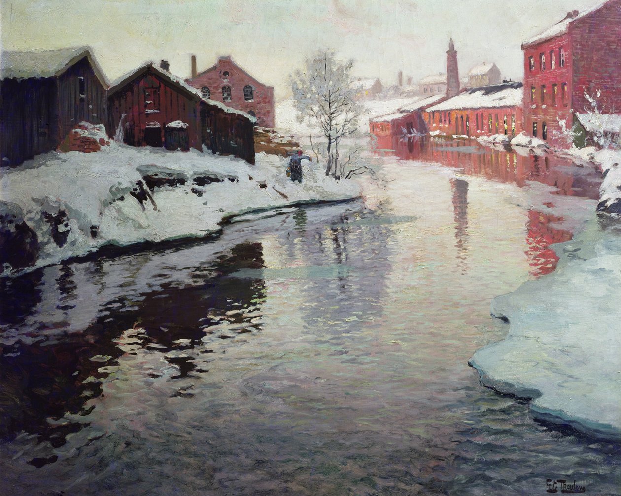 Lysaker å av Fritz Thaulow