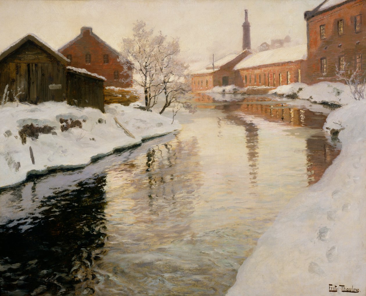 Lysaker river av Fritz Thaulow