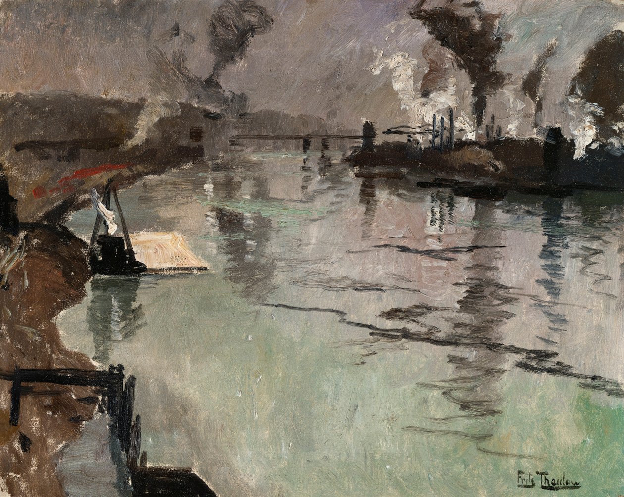 Skorskor längs floden av Frits Thaulow