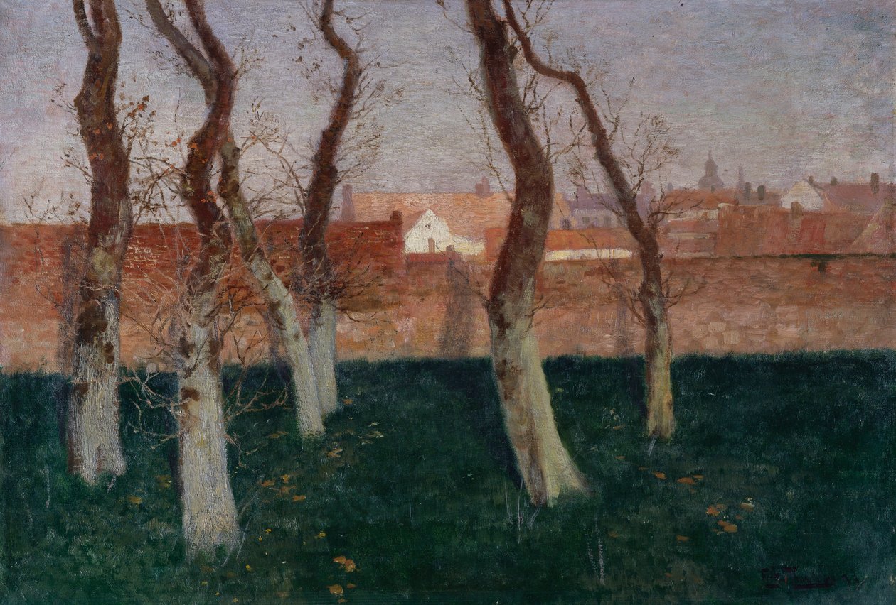 Den muromgärdade trädgården, 1893 av Frits Thaulow