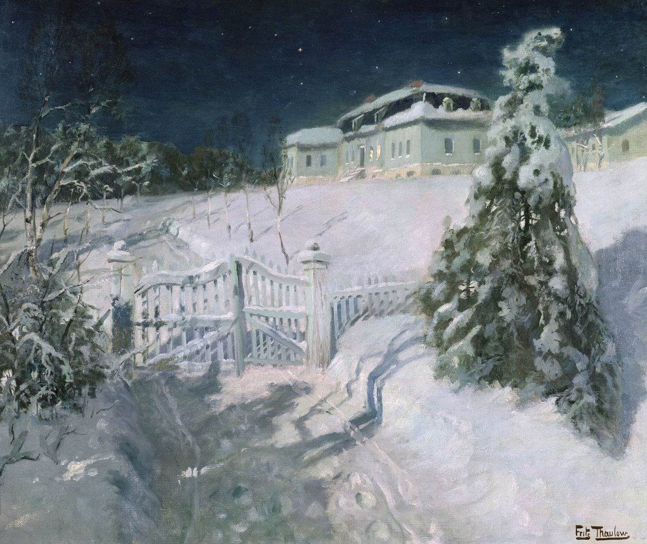 Namnlös (olja på duk) av Fritz Thaulow