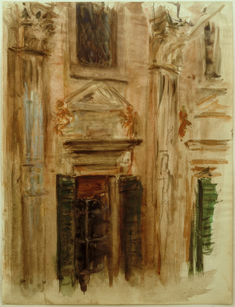 Architektur Studium av Fritz von Uhde
