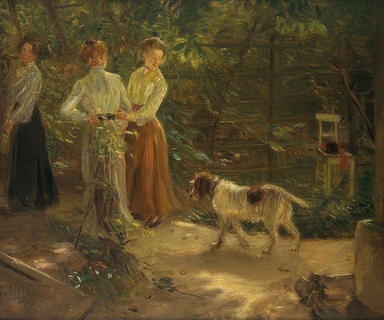 Trädgårdsgången. 1903 av Fritz von Uhde
