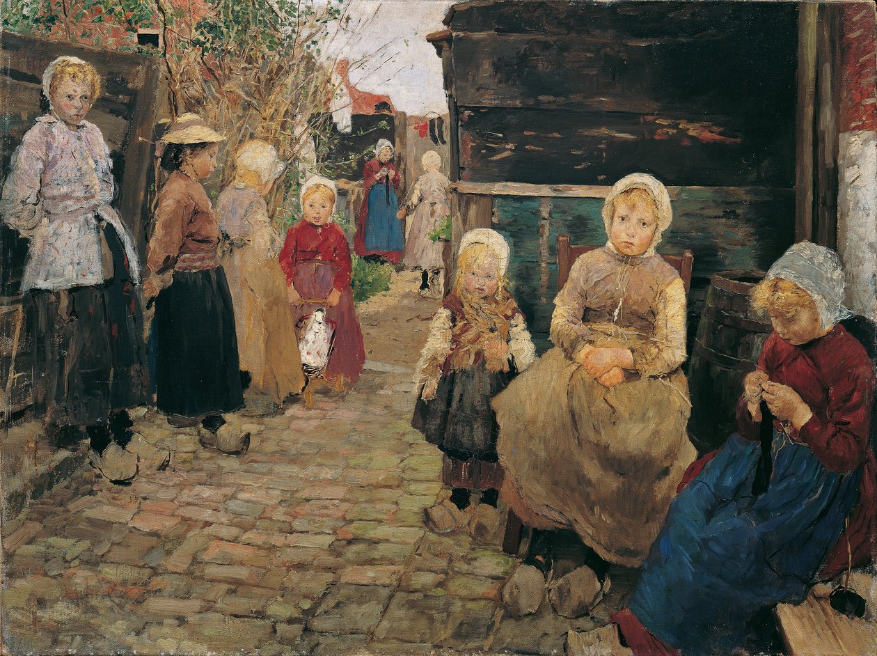 Fischerkinder i Zandvoort av Fritz von Uhde