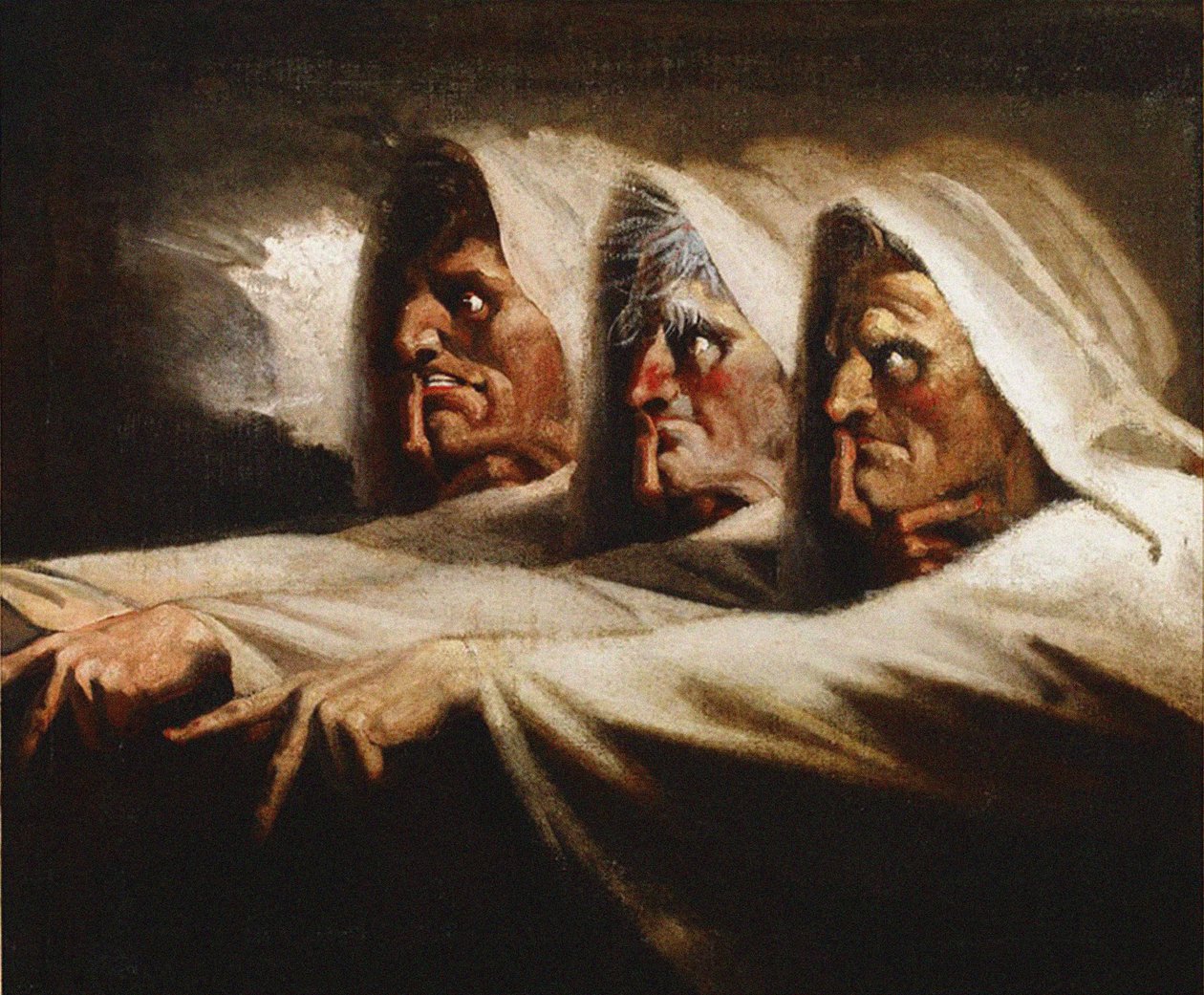 The Weird Sisters The Three Witches, ca 1782 av Füssli