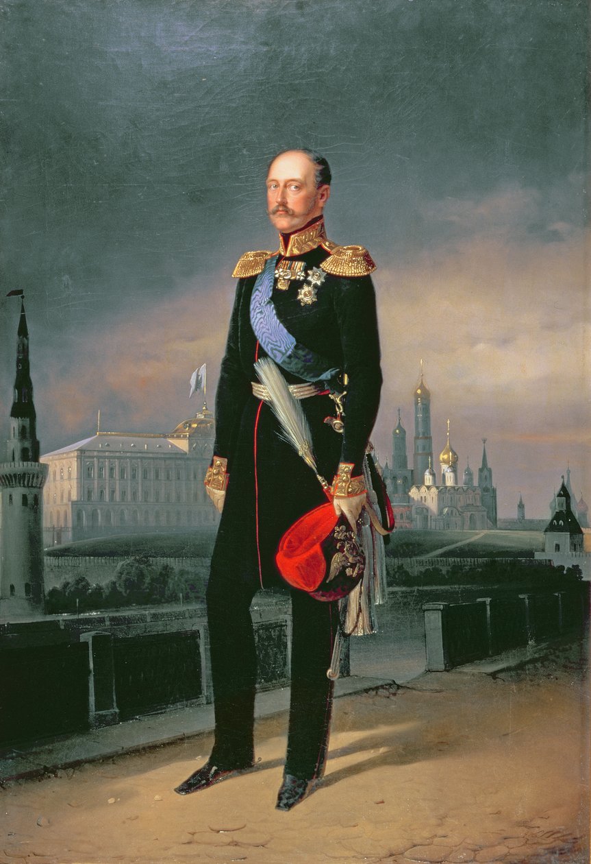 Porträtt av kejsar Alexander II (1818-81), 1856 av G. Botmann