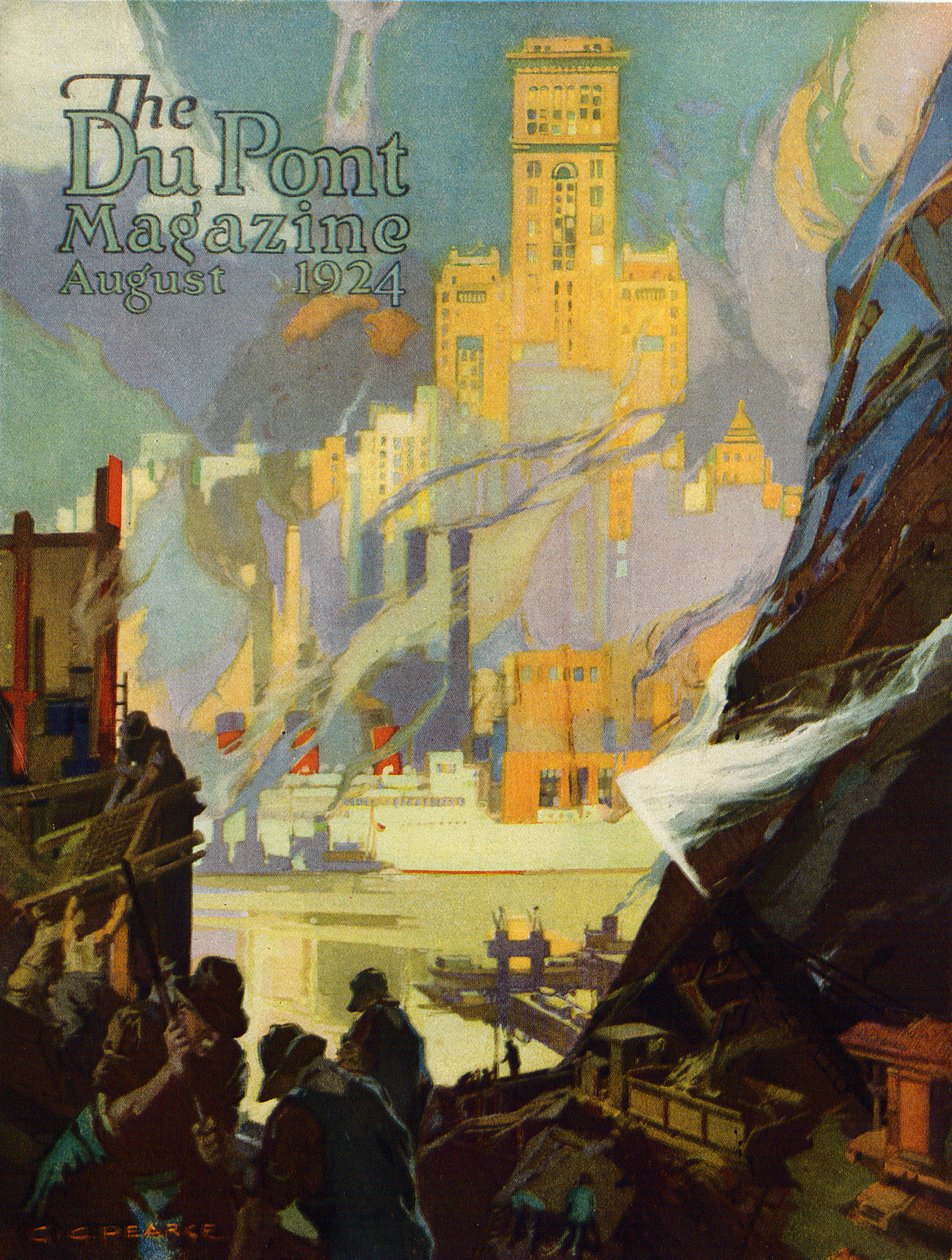 Öppnar en ny gruva i Illinois, framsidan av "DuPont Magazine", augusti 1924 av G. C. Pearce
