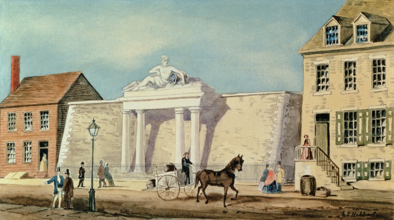 Manhattan Company Reservoir, 1825 av G.P. Hall und Sohn