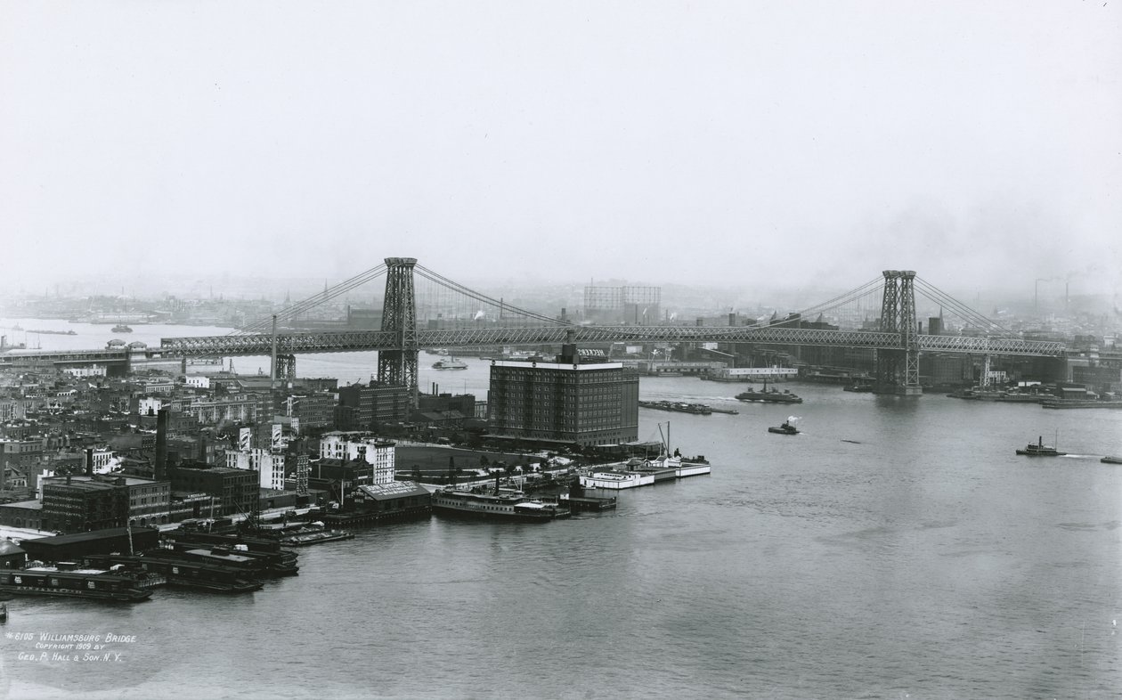 Williamsburg Bridge, 1909 av G.P. Hall und Sohn