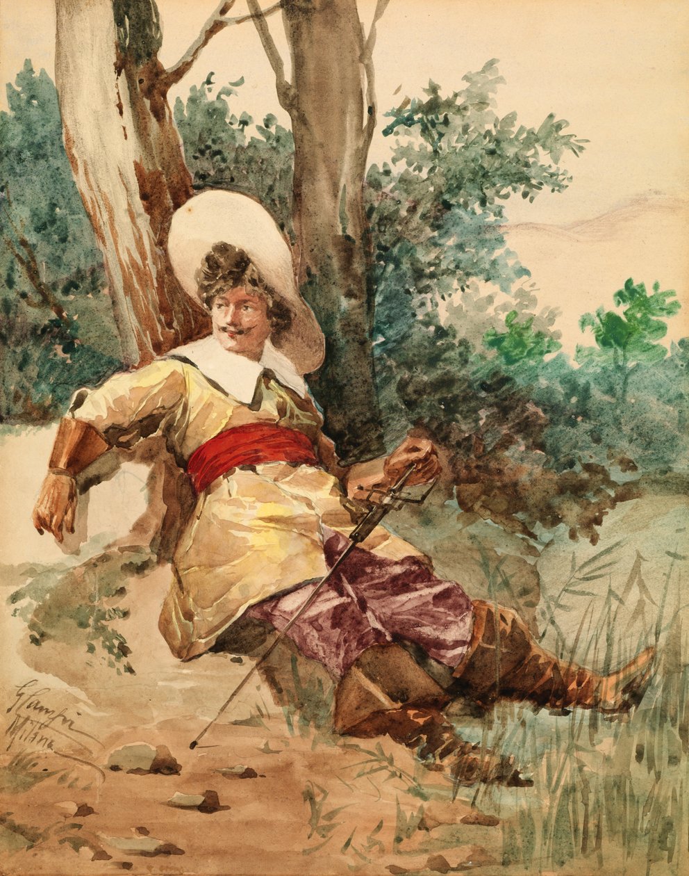 Vilande musketör, n.d. av G. Camfri
